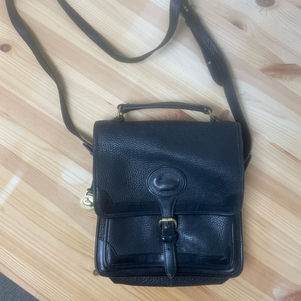 Rare all black vintage Dooney and Bourke Leather bag